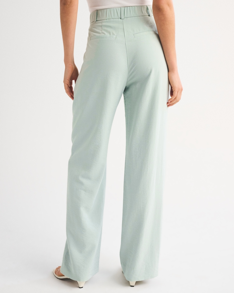 A&F Sloane Lightweight Crepe Tailored Wide Leg Pant 상세 이미지 5