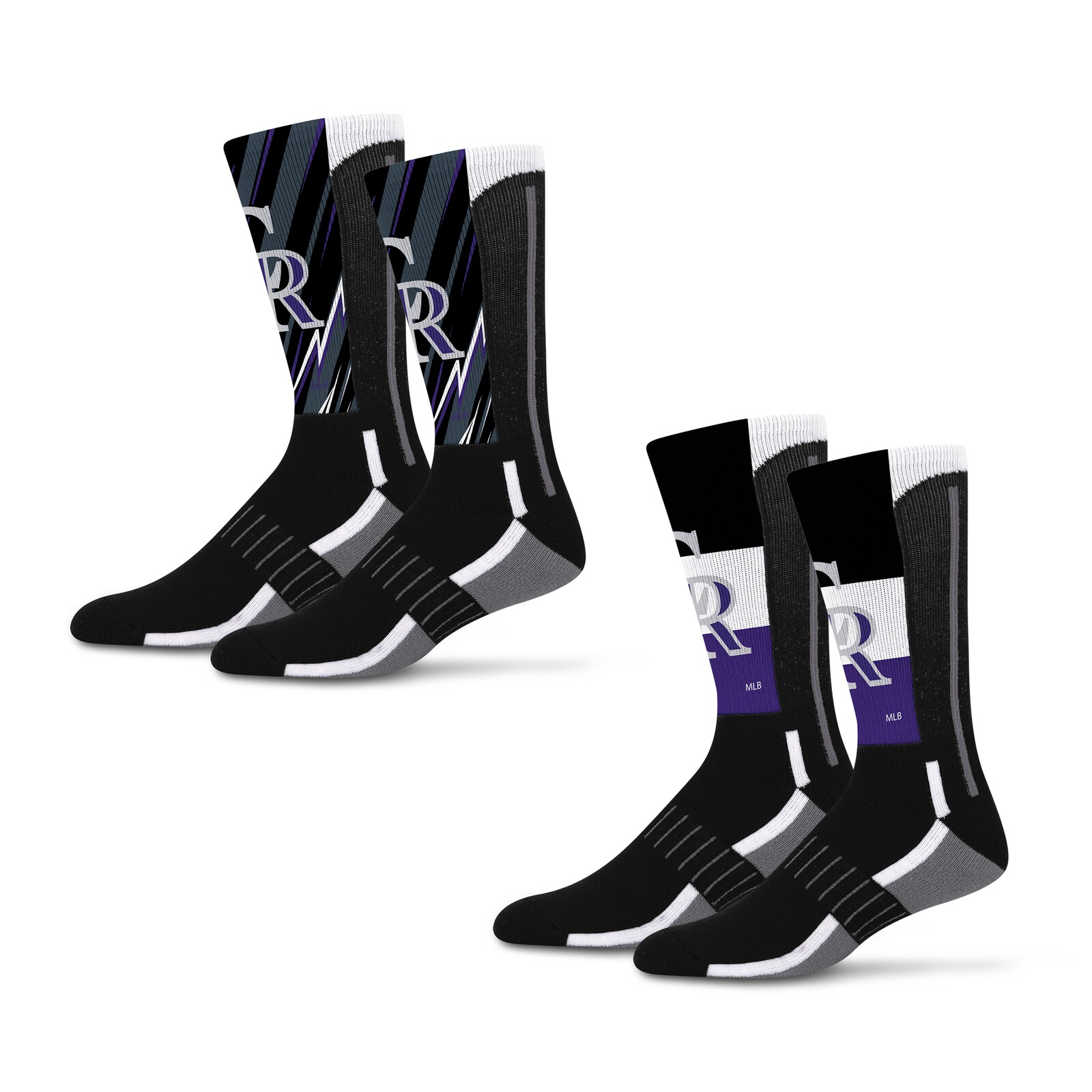 남녀공용 Colorado Rockies Starter 빅 에너지 네오 2팩 크루 양말 세트