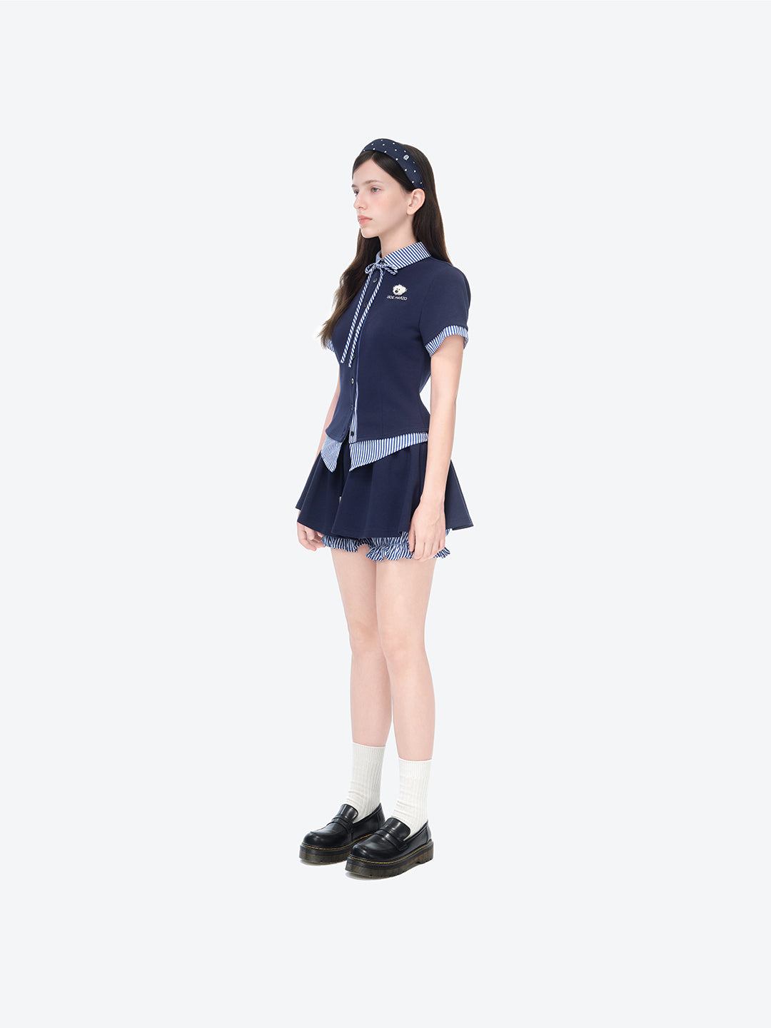 라인스 베어 드레스 네이비 블루 상세 이미지 3