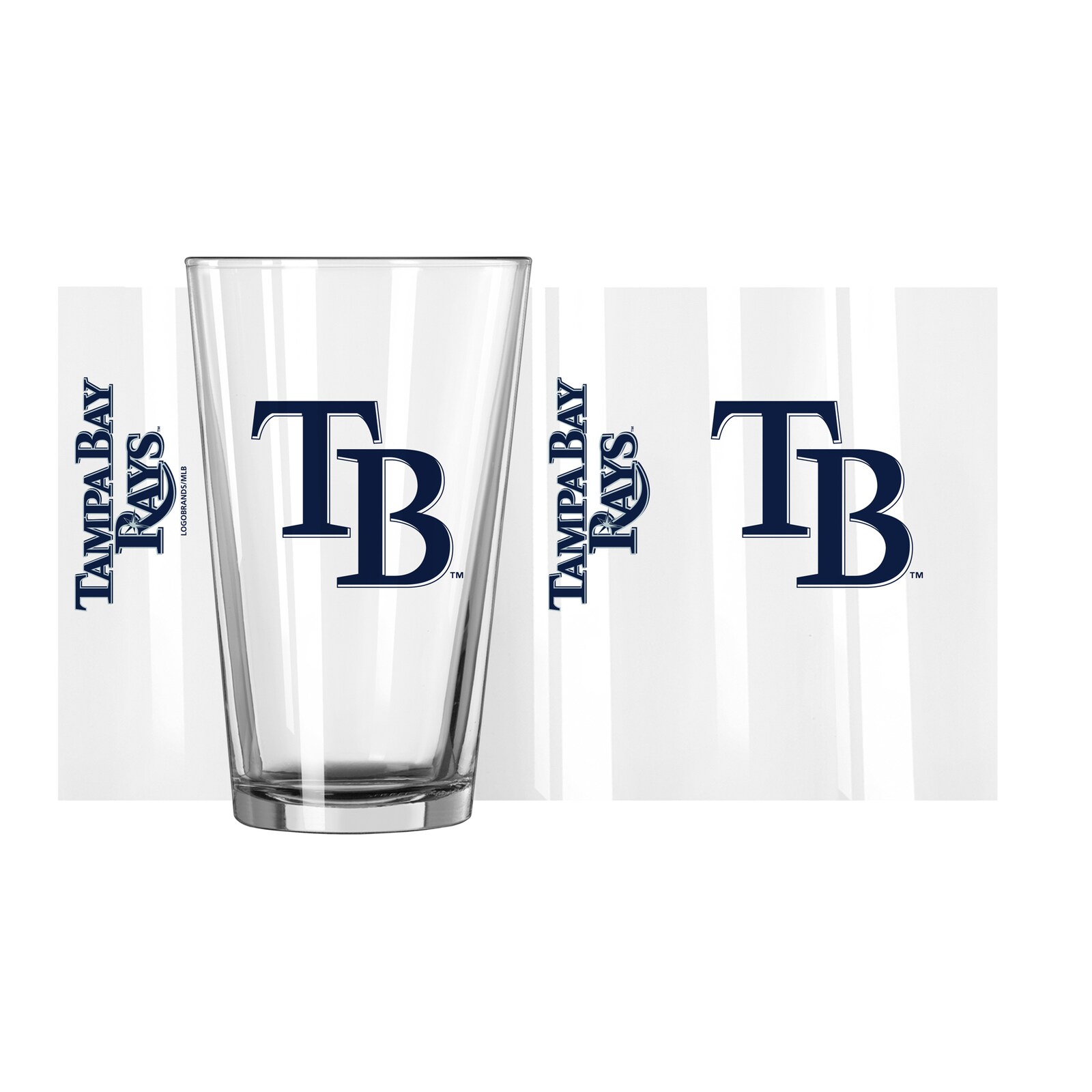 Tampa Bay Rays 16온스 팀 워드마크 Game Day 파인트 글라스