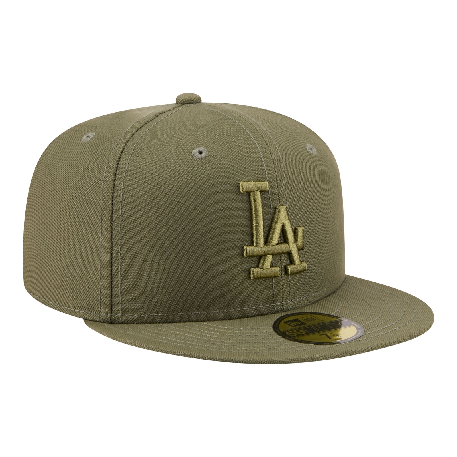 남성용 Los Angeles Dodgers New Era 올리브 컬러 팩 59FIFTY 피티드 모자 상세 이미지 4