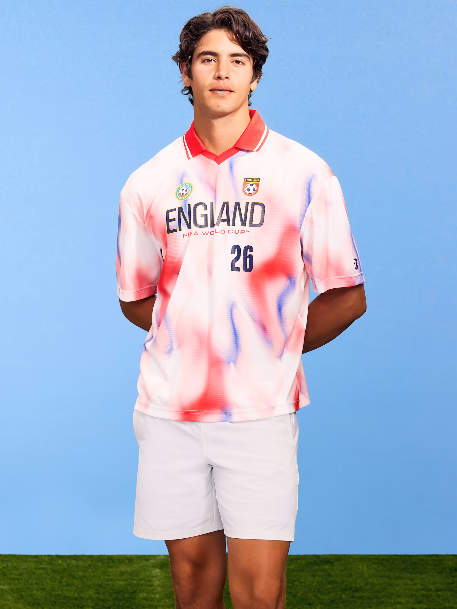 남성용 FIFA World Cup 26™ England 라이프스타일 칼라 저지 티셔츠