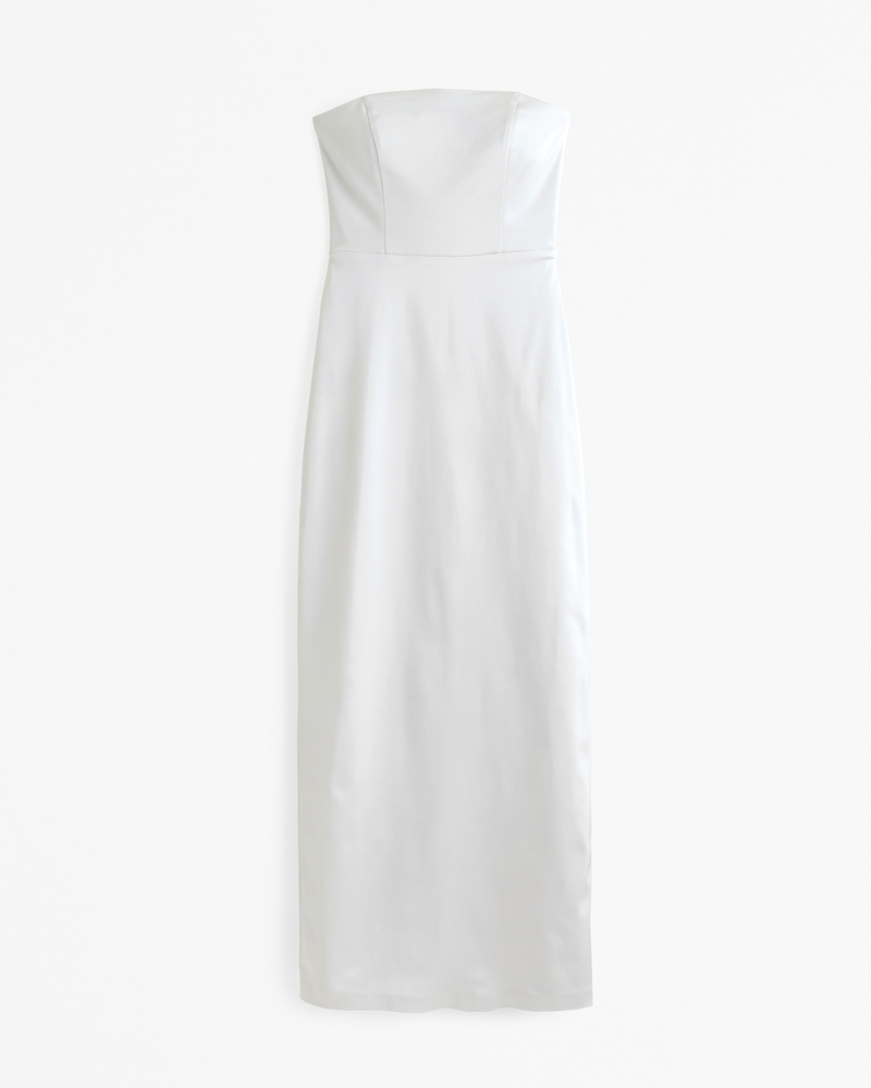 Strapless Satin Sculpt Maxi Dress 상세 이미지 5