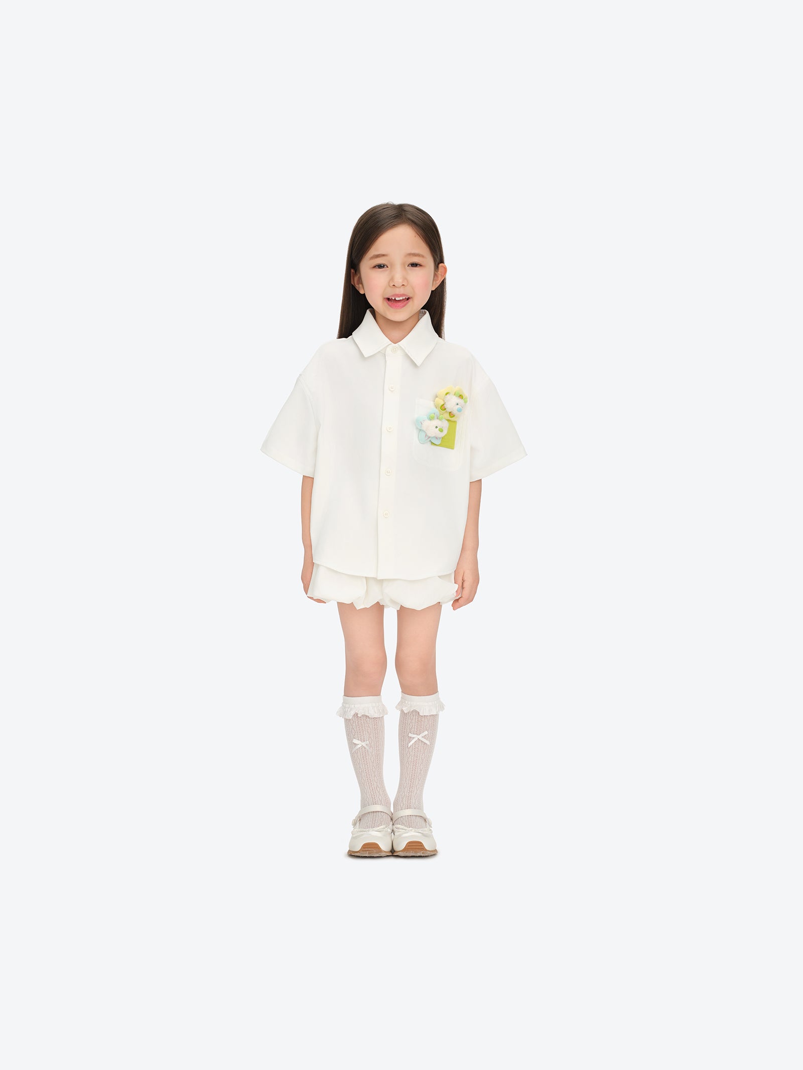 플로럴 BabyBear 버드 드레스 화이트 상세 이미지 2