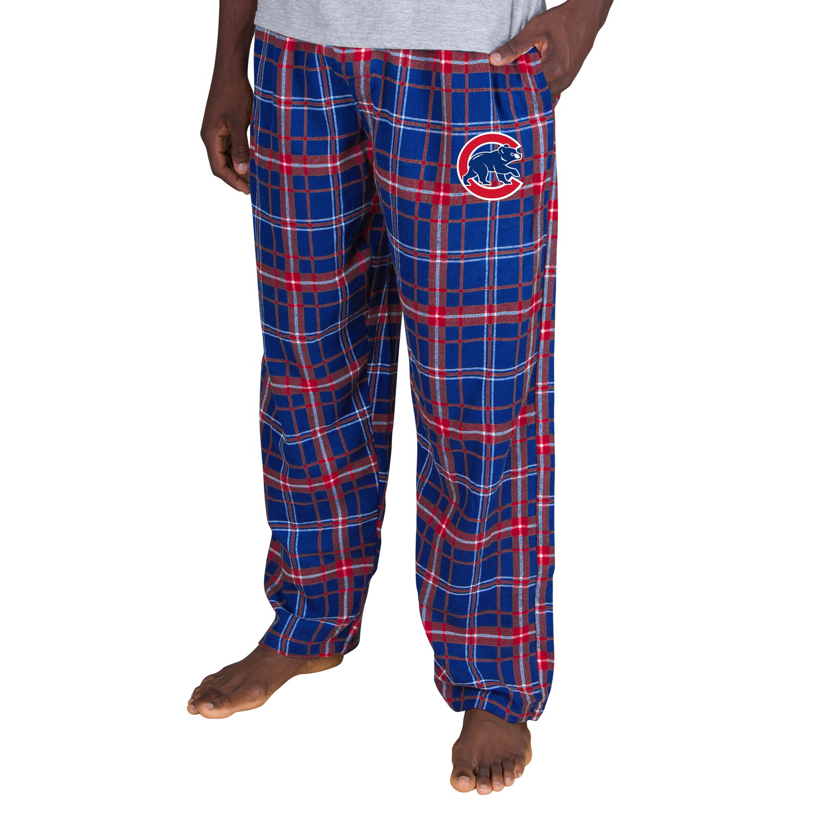 남성용 Concepts Sport 로열 Chicago Cubs 얼티밋 체크 플란넬 파자마 팬츠