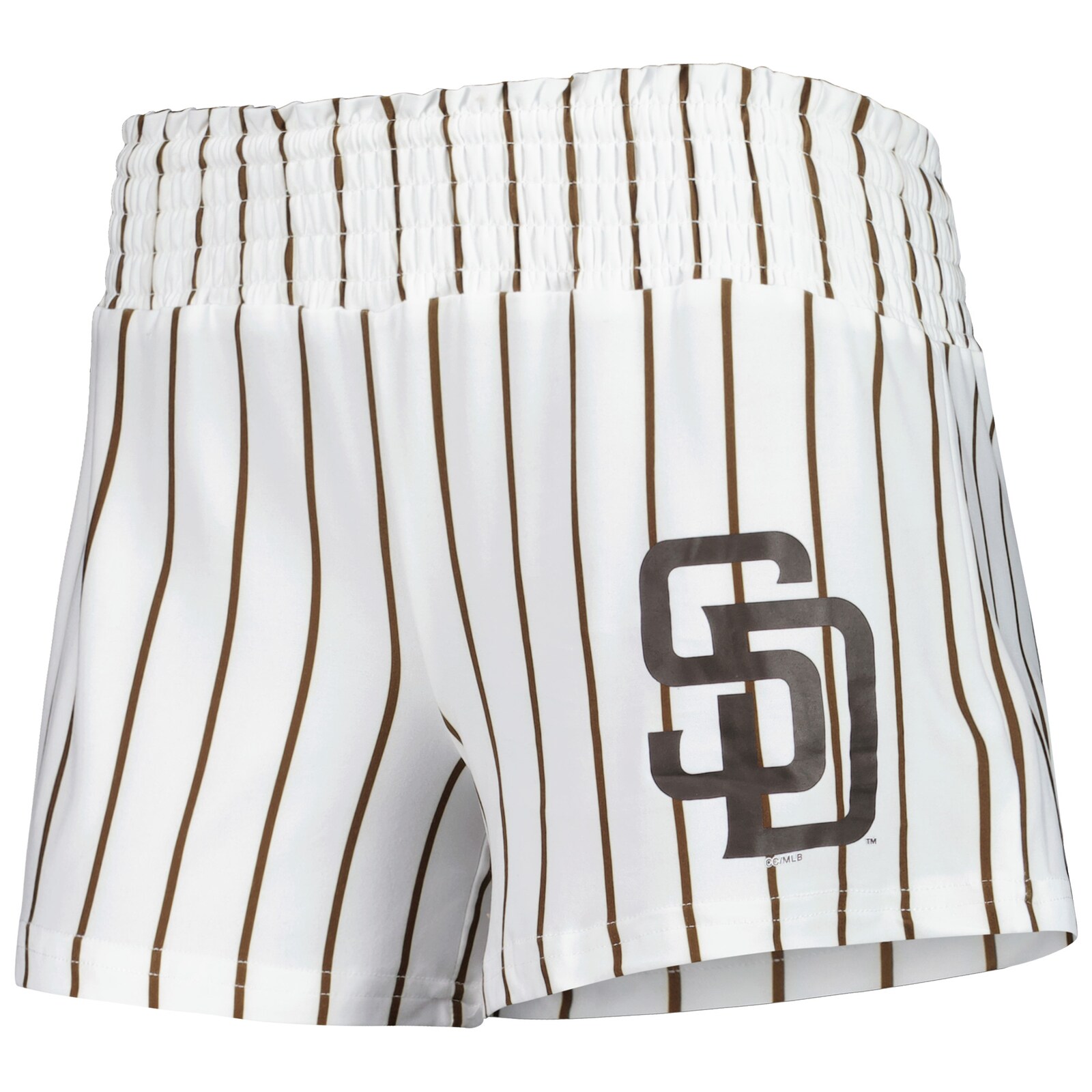 여성용 San Diego Padres Concepts Sport 화이트 Reel Pinstripe 잠옷 쇼츠 상세 이미지 3