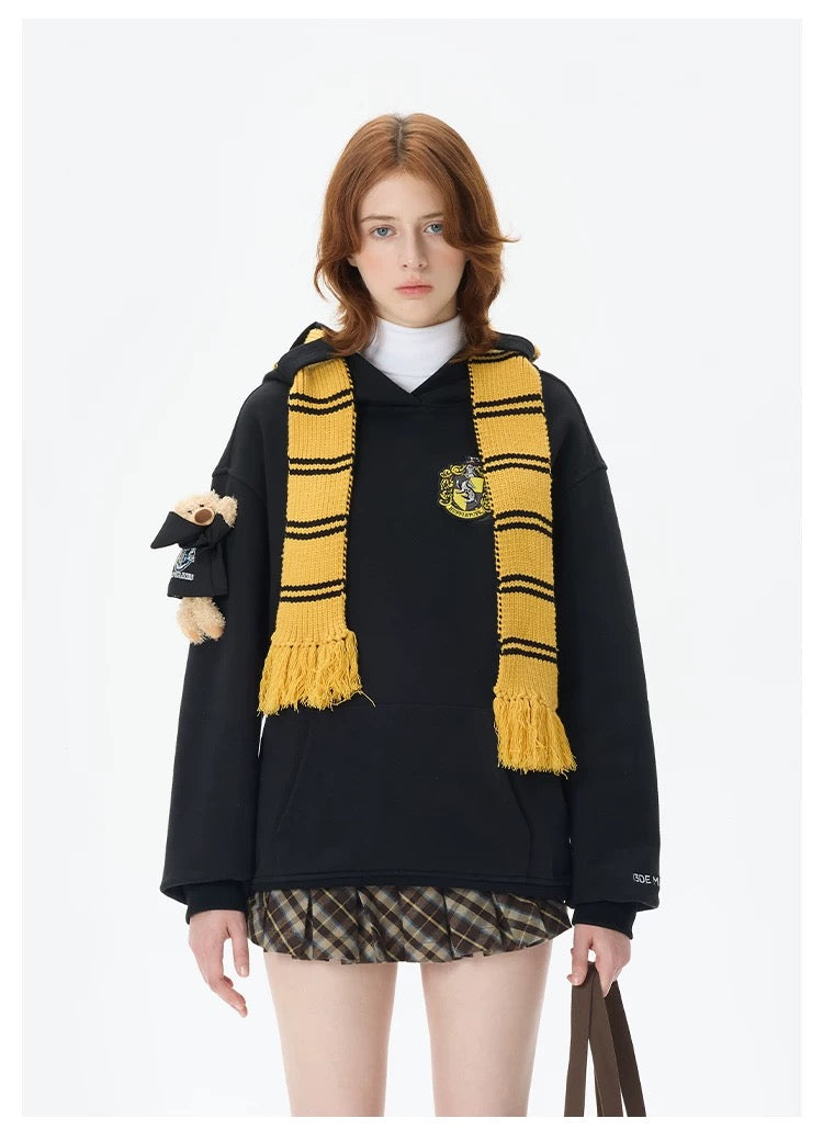 Harry Potter × 13DE MARZO 호그와트 4개 기숙사 베어 머플러 스웨터 상세 이미지 5