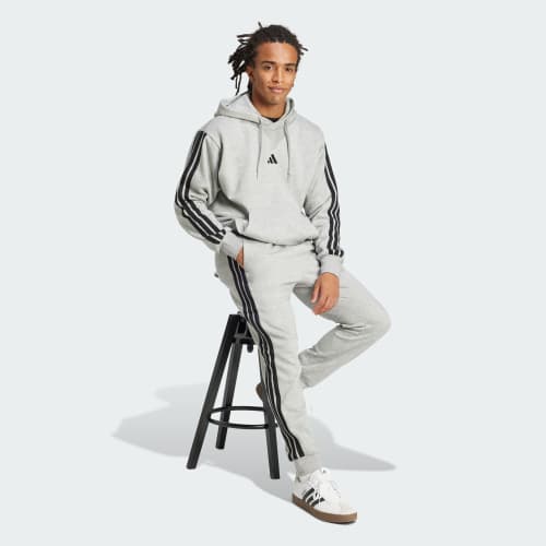 Essentials 3-Stripes Fleece Pants 상세 이미지 3