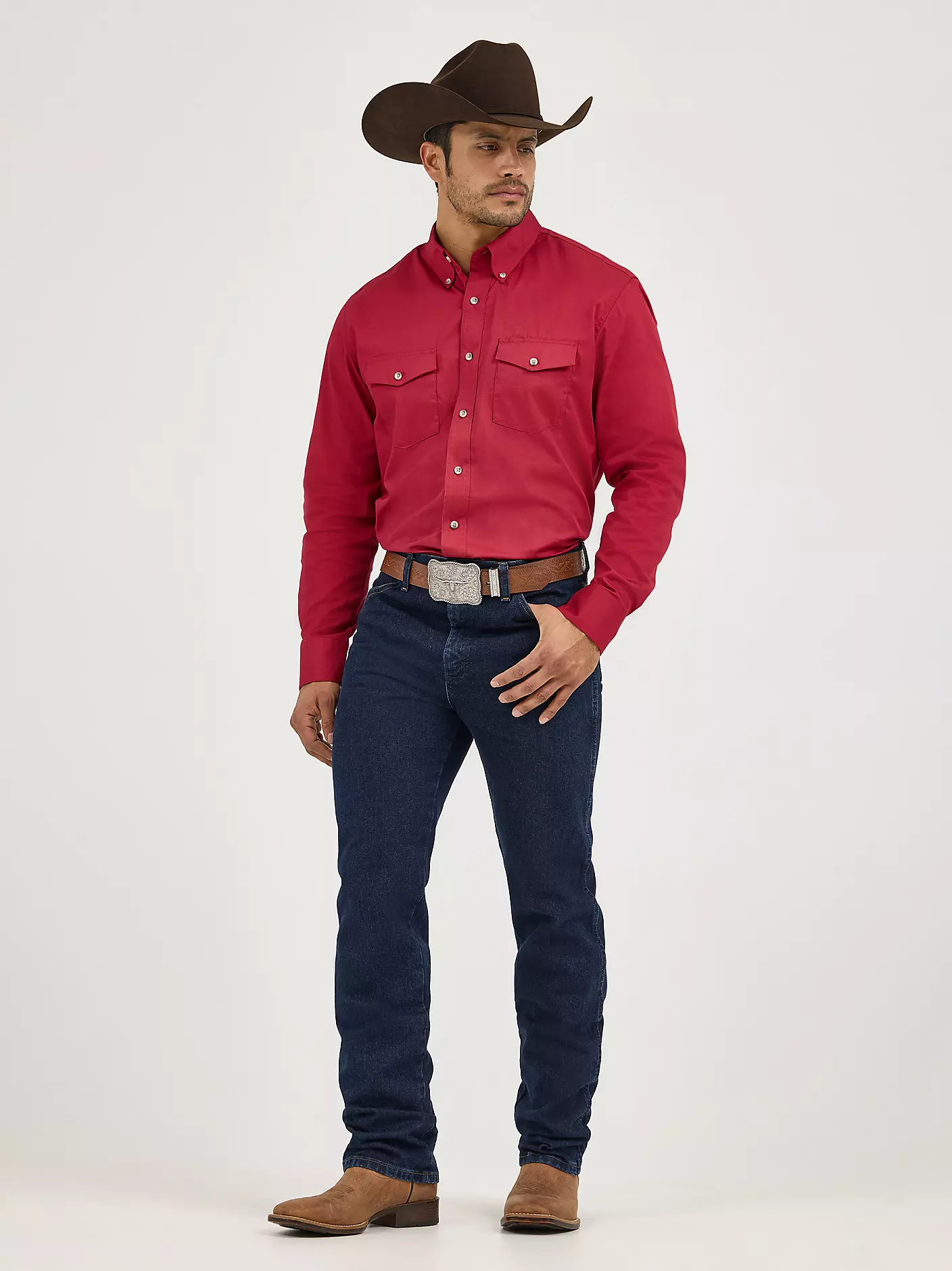 ® Cowboy Cut® 다크 스톤 슬림 핏 청바지