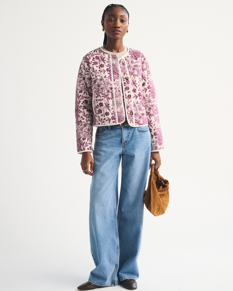 Collarless Quilted Jacket 상세 이미지 2