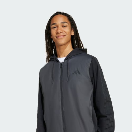 Essentials CLIMAWARM 3-Stripes Insulated Hooded Hybrid Jacket 상세 이미지 5