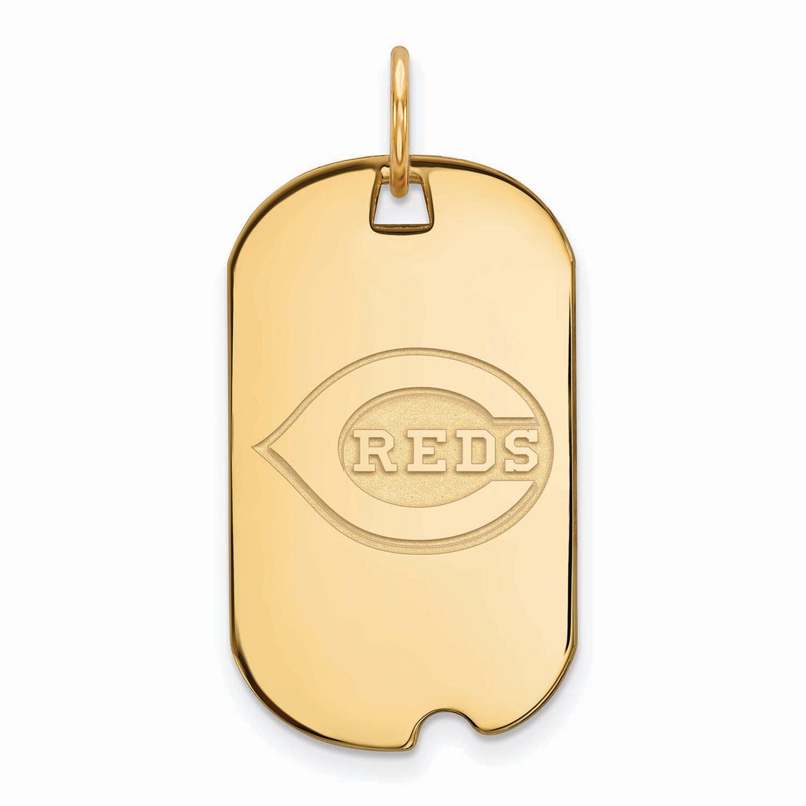 여성용 Cincinnati Reds 골드 도금 스몰 도그 태그 상세 이미지 3
