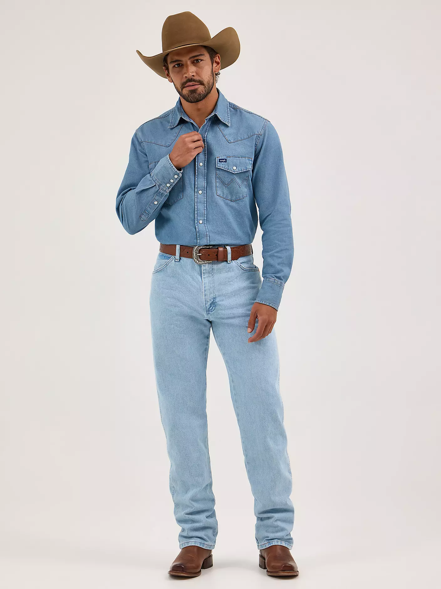 Cowboy Cut® 오리지널 핏 블리치 청바지 상세 이미지 2