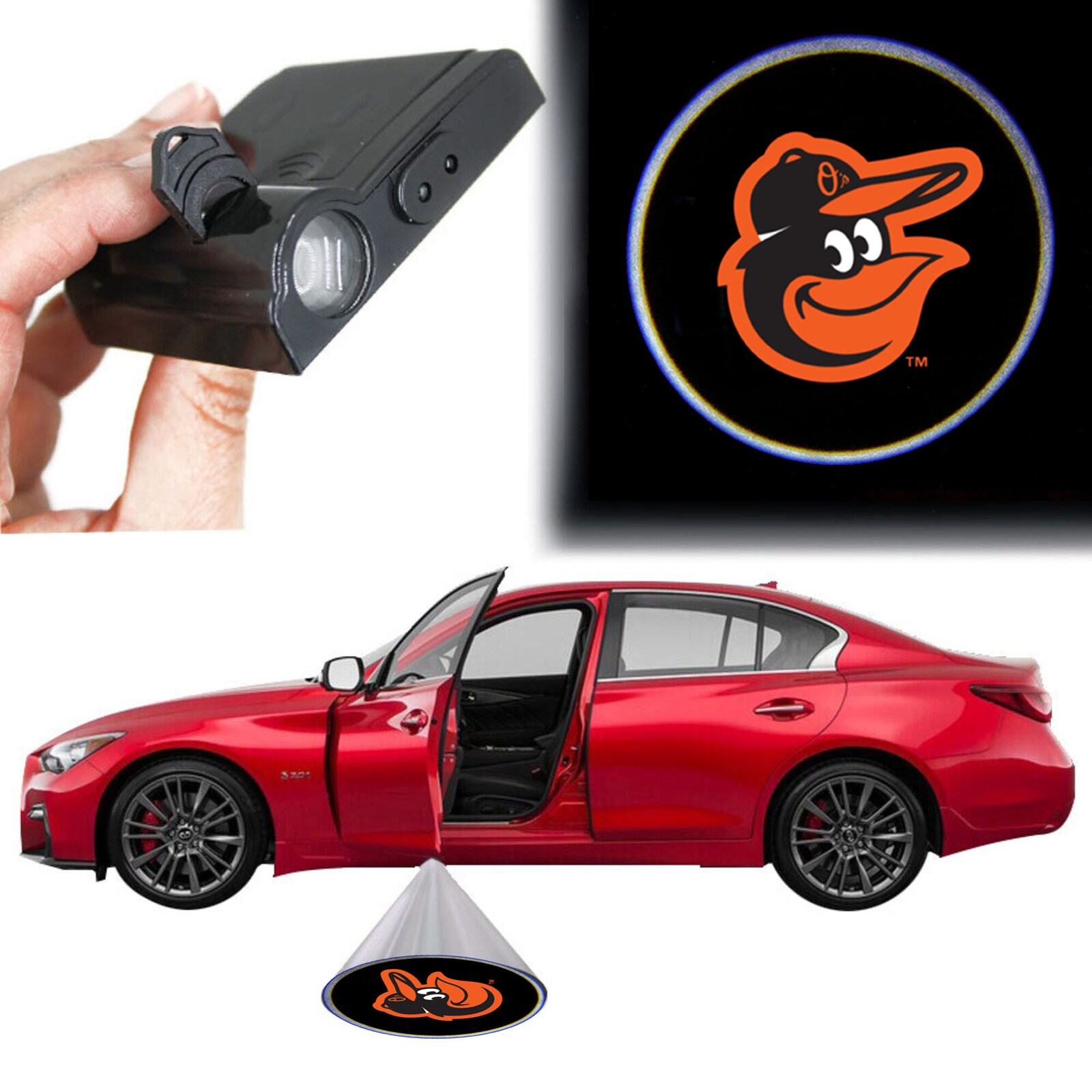 Baltimore Orioles 차량 도어 라이트 상세 이미지 2