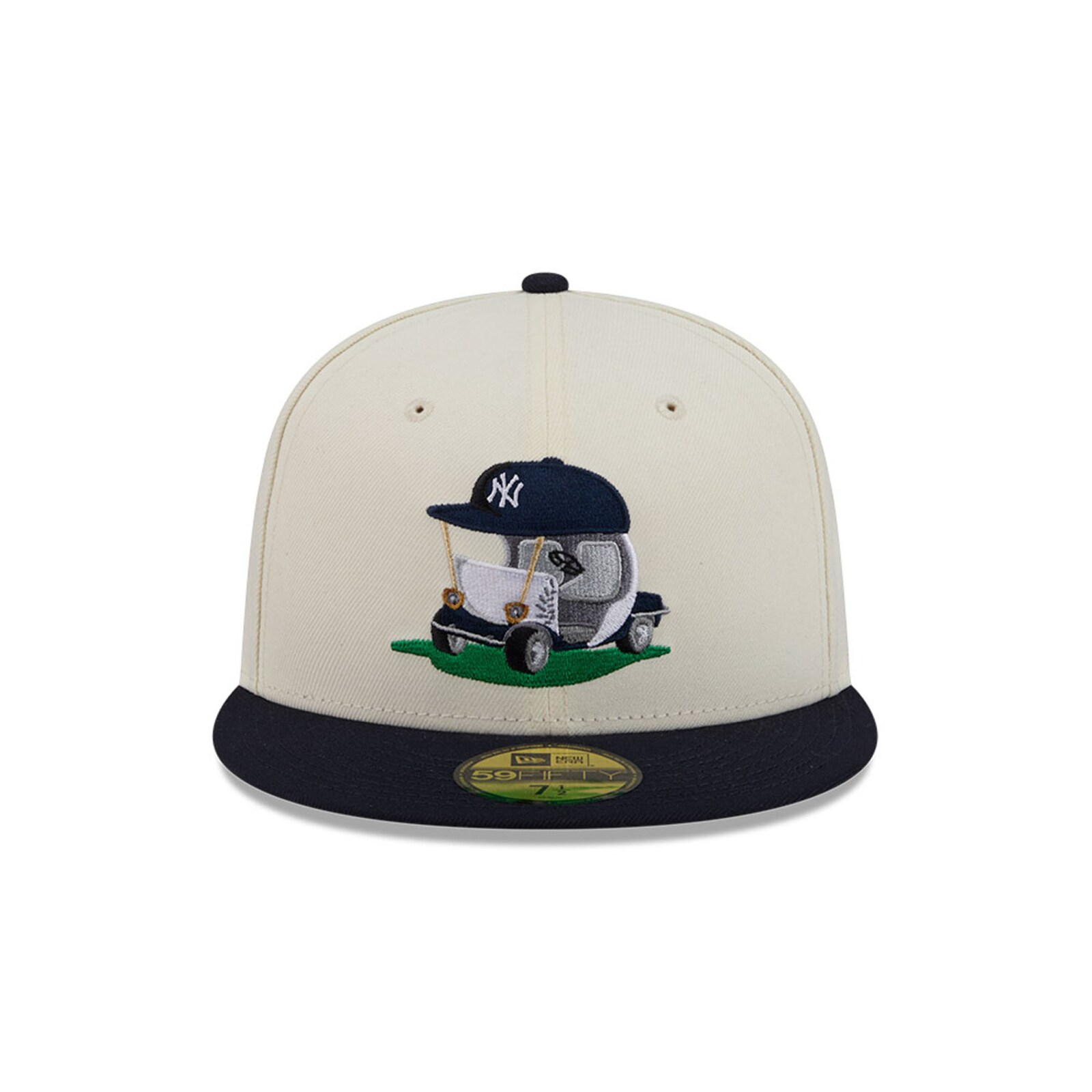 남성용 New York Yankees 크림/네이비 Bullpen Cart 59FIFTY 피티드 모자 상세 이미지 3