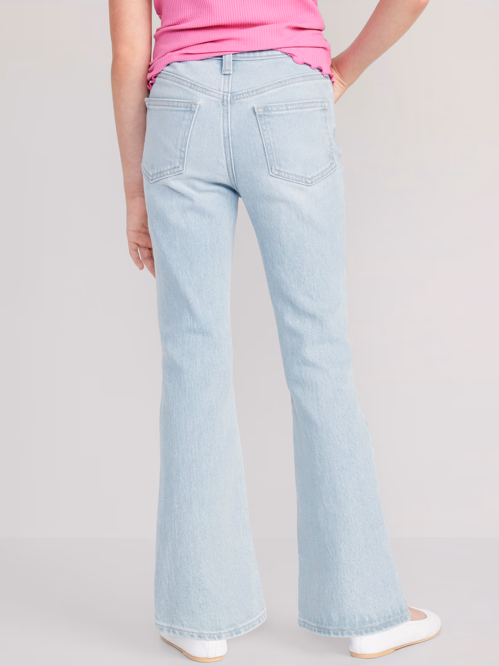 High-Waisted Built-In Tough Ripped Flare Jeans for Girls 상세 이미지 2