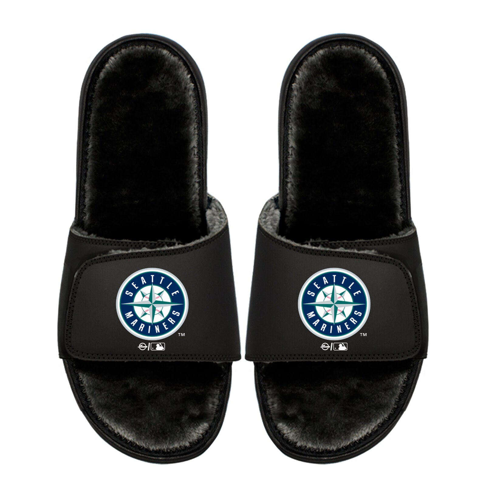 유니섹스 시애틀 매리너스 로고 퍼 슬라이드 샌들 상세 이미지 2