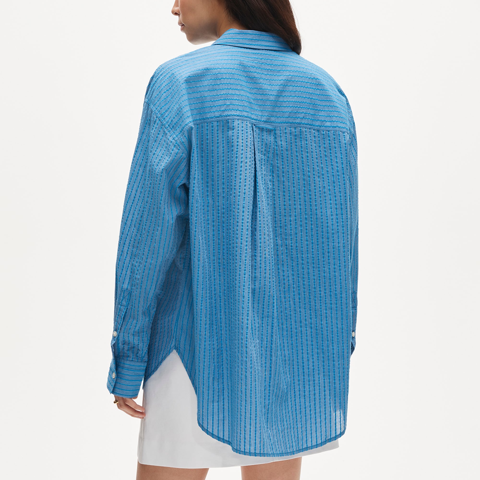 Étienne oversized shirt in dobby stripe 상세 이미지 5