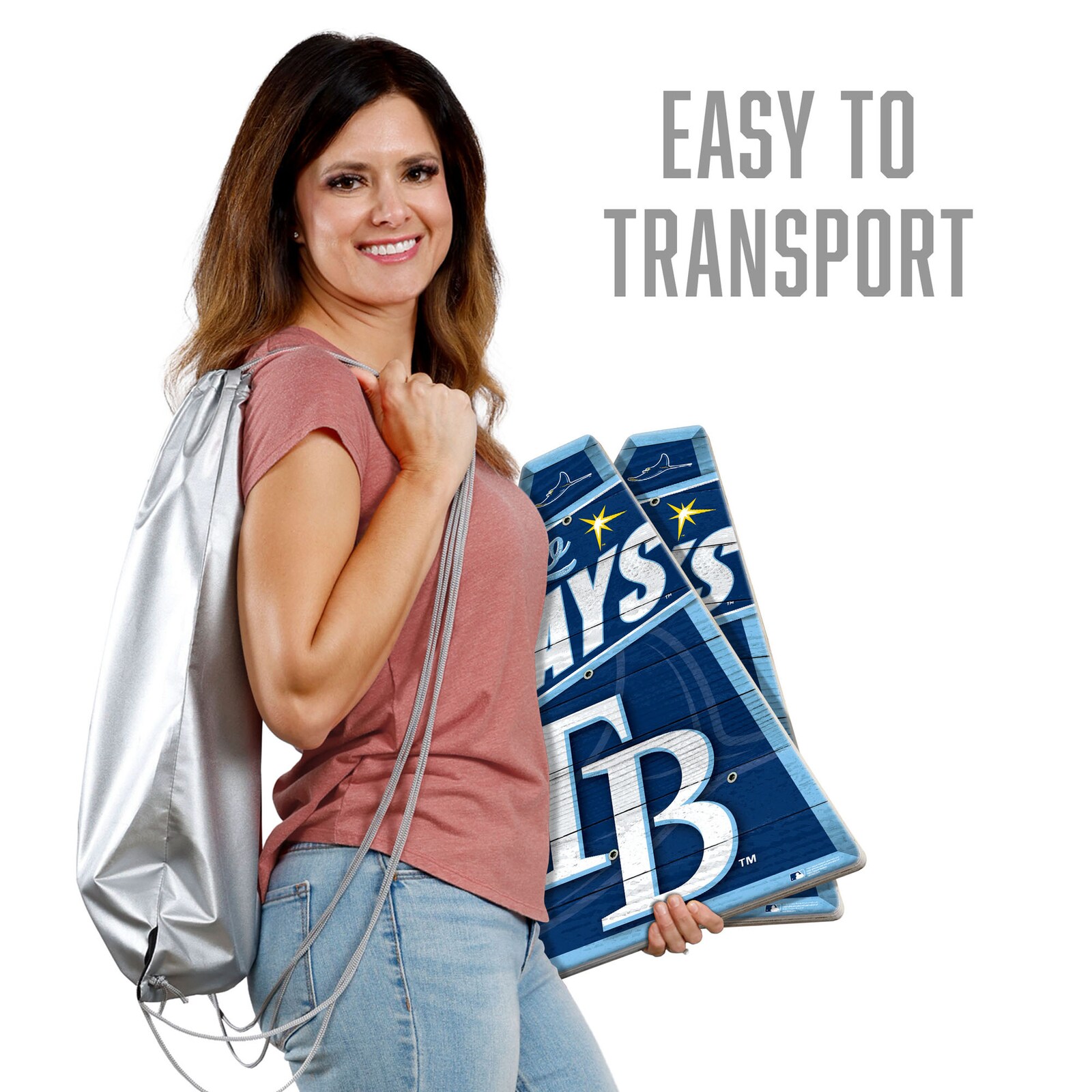 Tampa Bay Rays IDNA 20인치 x 23인치 링 백 게임 상세 이미지 6