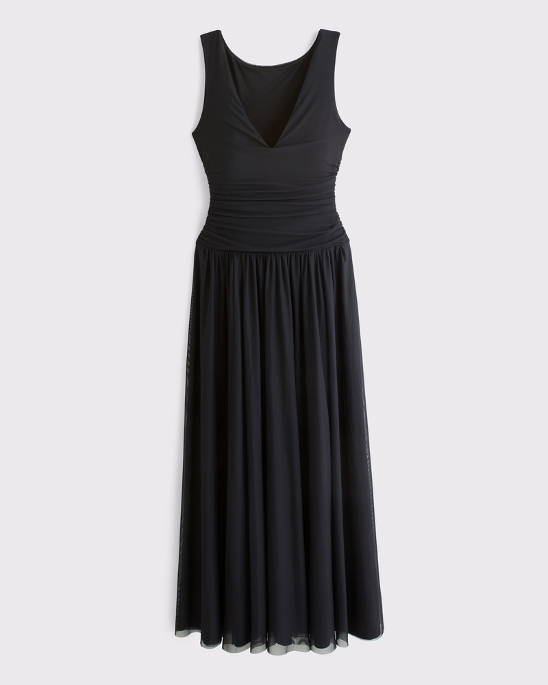 The A&F Convertible Mesh Maxi Dress 상세 이미지 6