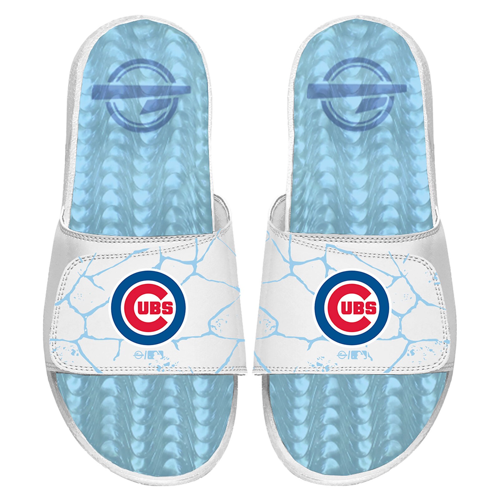 남성용 Chicago Cubs ISlide 화이트 아이스 젤 슬라이드 샌들