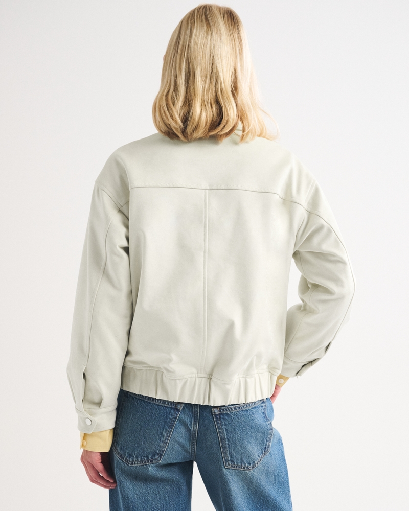 Vegan Suede Bomber Jacket 상세 이미지 5