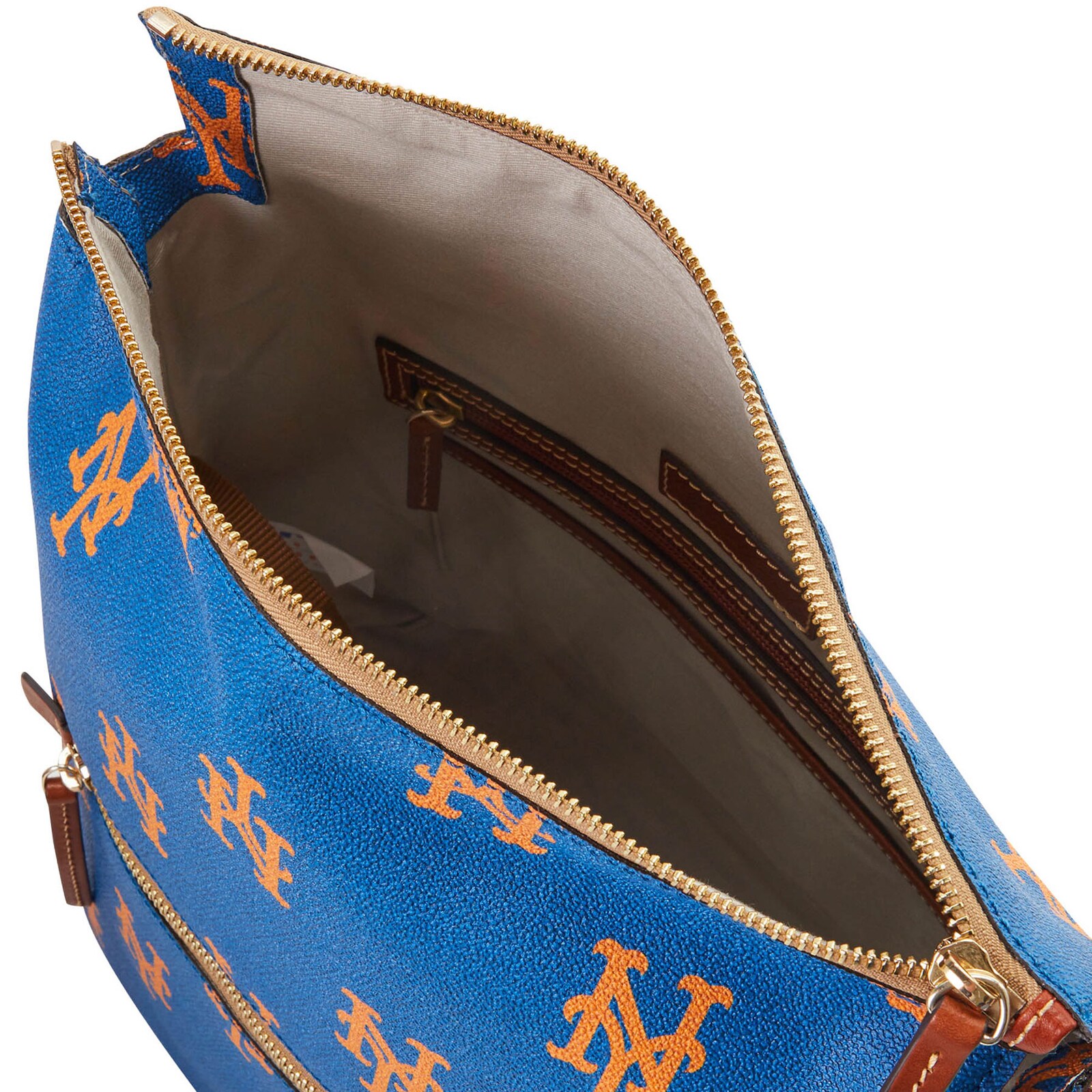 New York Mets Dooney & Bourke 스포티 모노그램 라지 지갑 상세 이미지 4