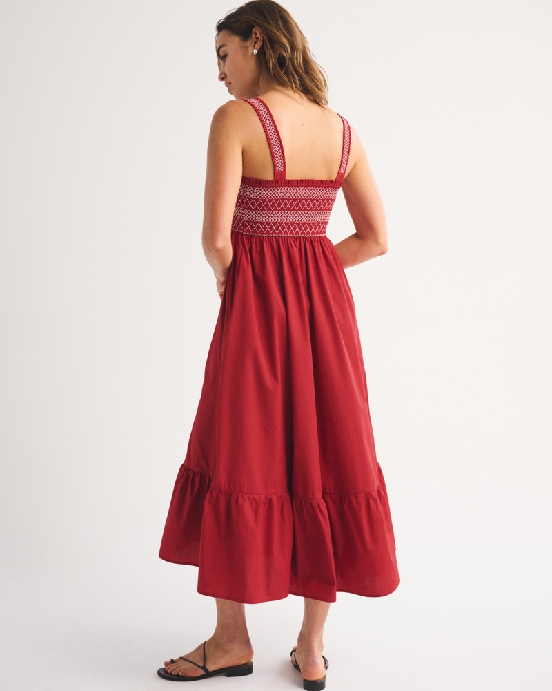 A&F Sydney Smocked Convertible Midi Dress 상세 이미지 6