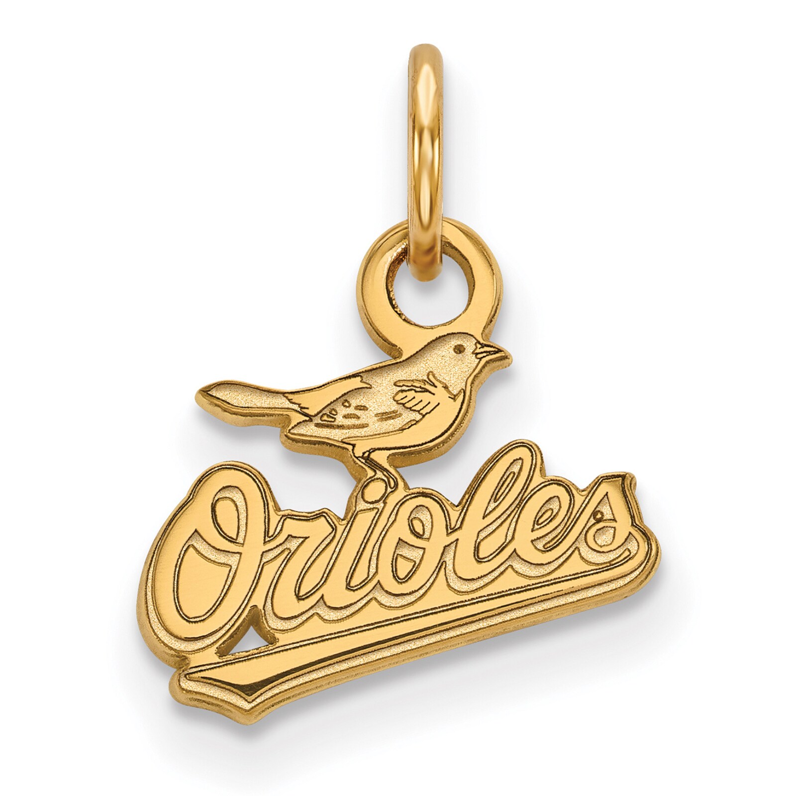 여성용 Baltimore Orioles 골드 도금 스털링 실버 초소형 펜던트 상세 이미지 3