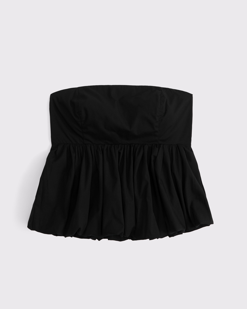 Strapless Bubble Hem Top 상세 이미지 6