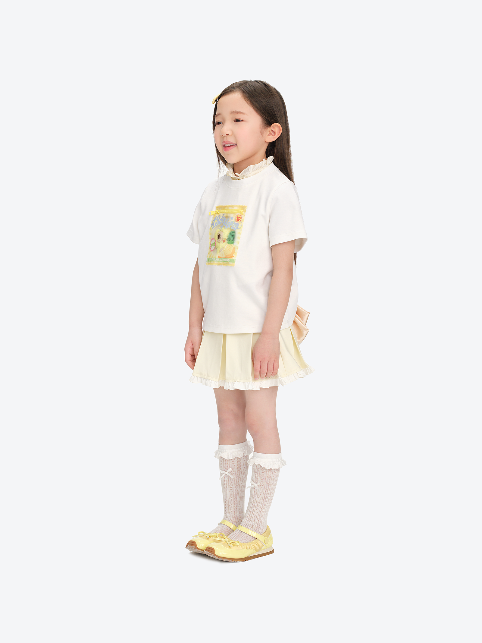 베이비베어 캔디 포장지 프린트 티셔츠 베이지 상세 이미지 3