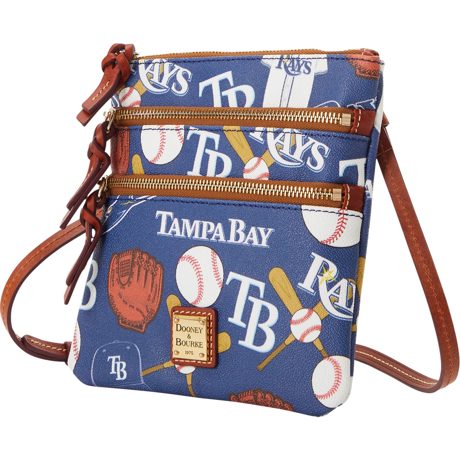 탬파베이 레이스 Dooney & Bourke 게임 데이 트리플 지퍼 크로스바디 백 상세 이미지 3
