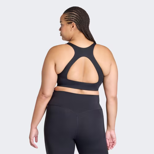 Optime Workout 3-Stripes Medium Support Bra (Plus Size) 상세 이미지 2