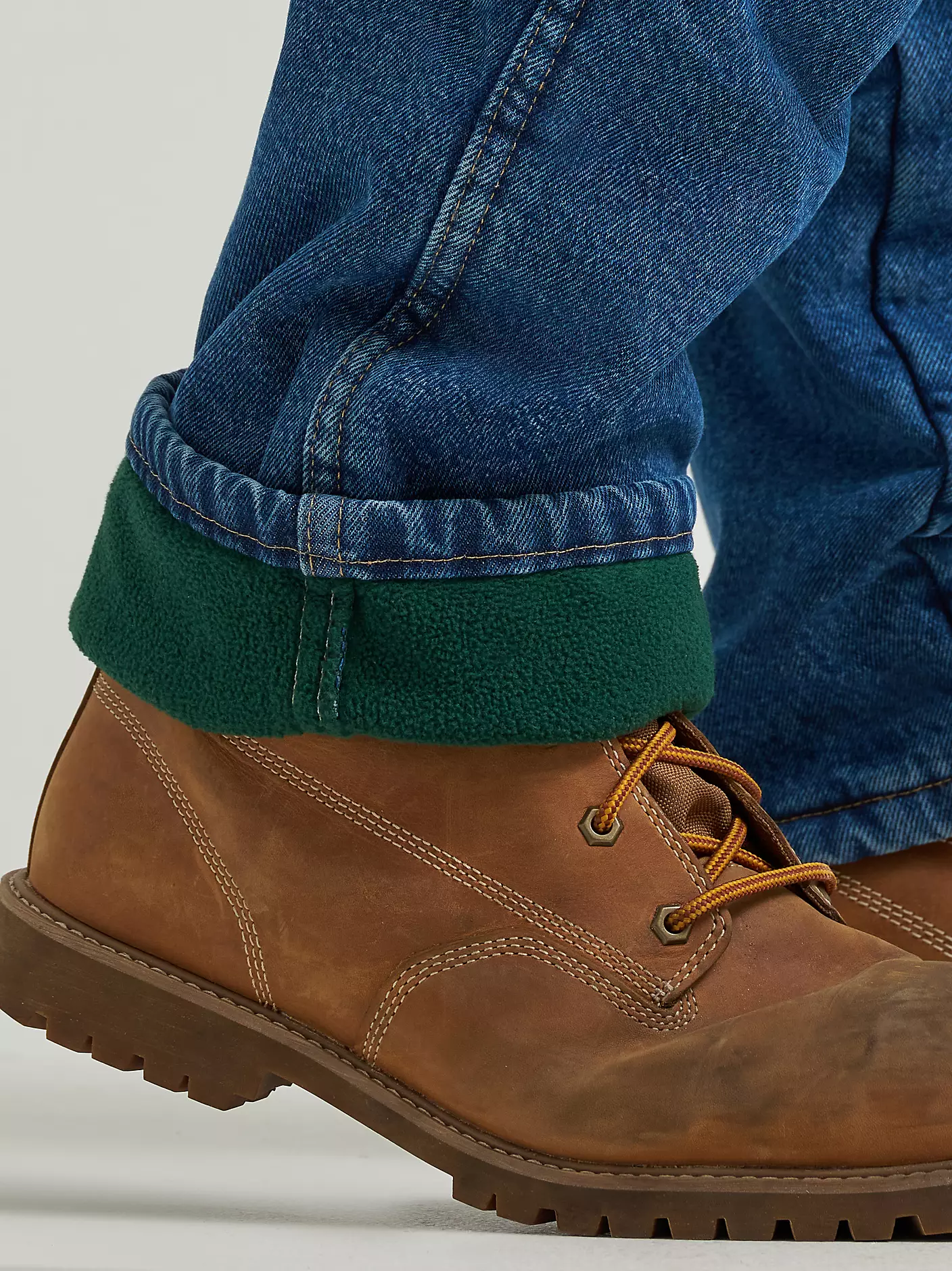 Rugged Wear® 스톤워시 후리스 안감 릴랙스 핏 청바지 상세 이미지 2