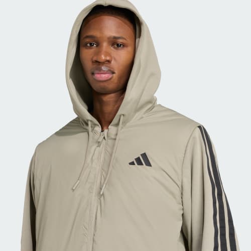 Essentials CLIMAWARM 3-Stripes Insulated Hooded Hybrid Jacket 상세 이미지 6