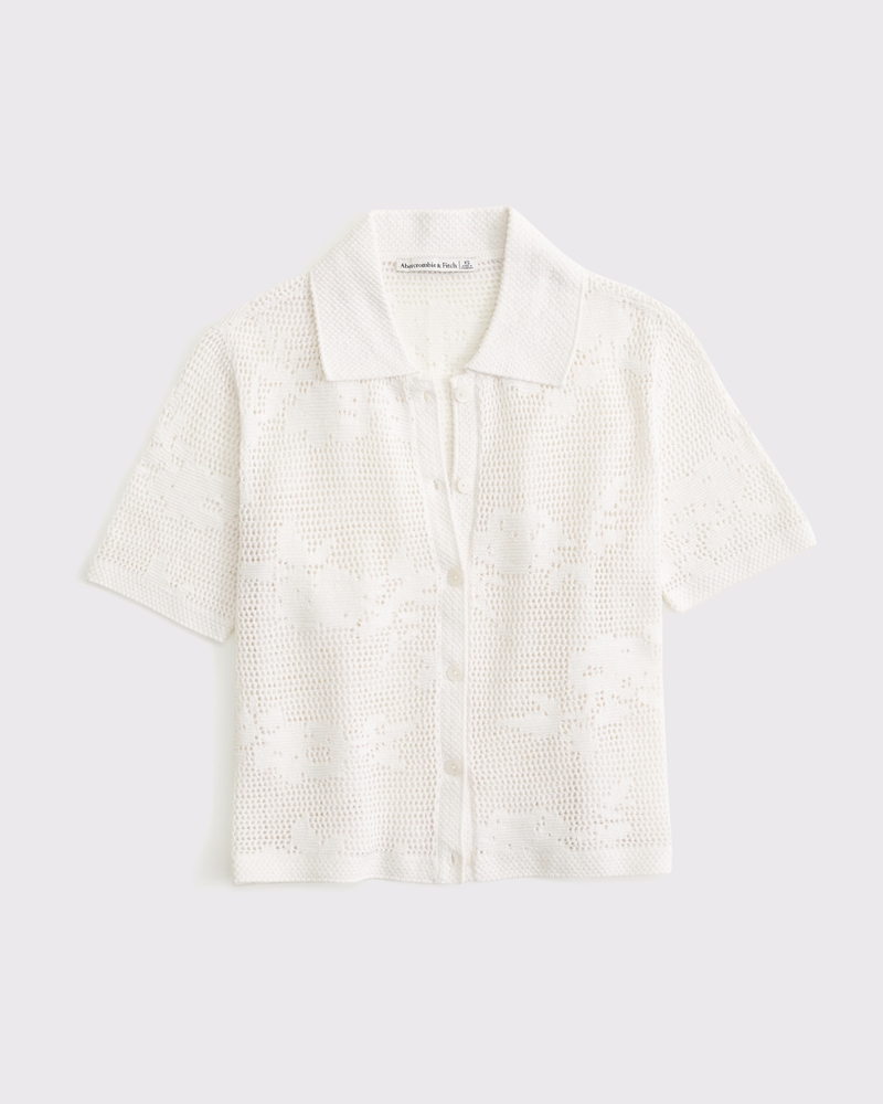 Floral Crochet Polo 상세 이미지 6