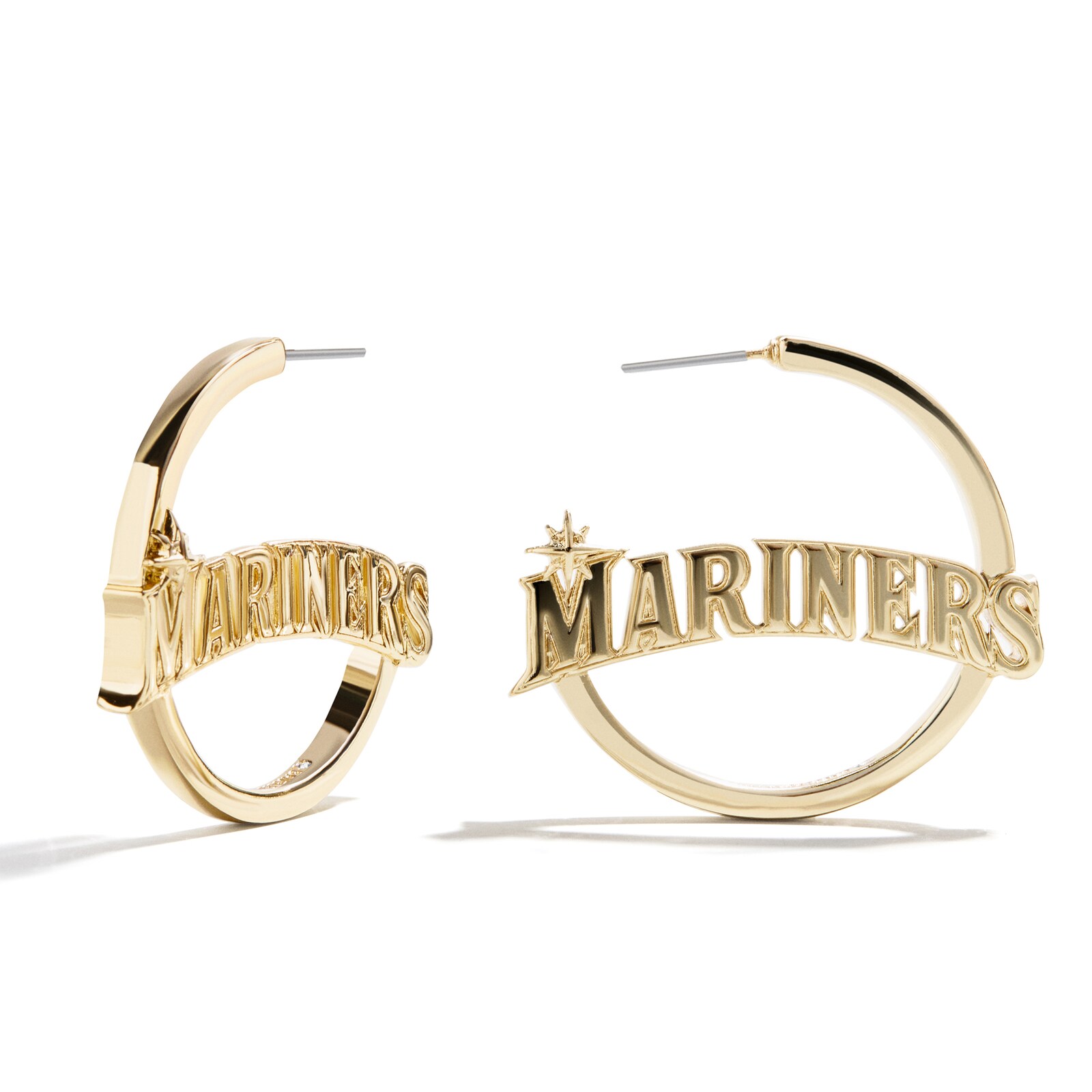 Seattle Mariners BaubleBar 워드마크 후프 귀걸이 상세 이미지 2