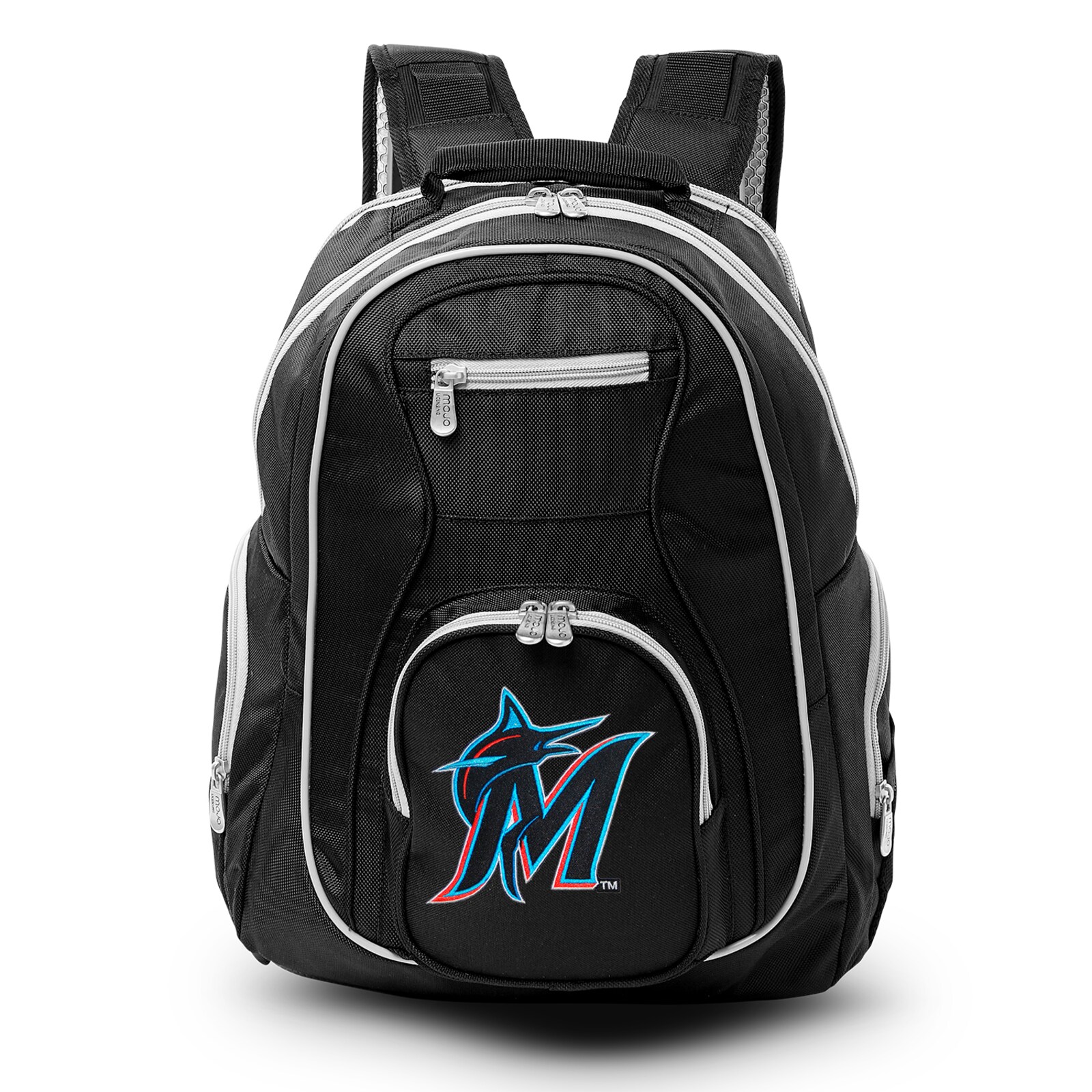 Miami Marlins MOJO 블랙 트림 컬러 노트북 백팩 상세 이미지 2
