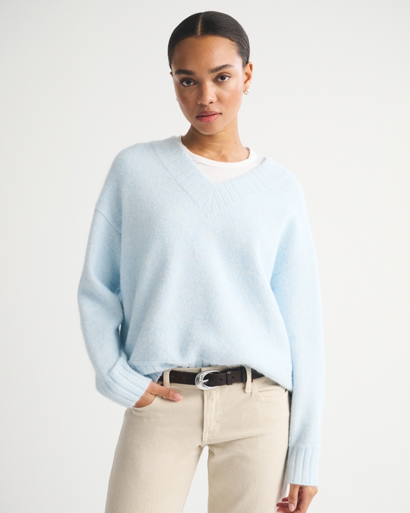 Wool-Blend Dad V-Neck Sweater 상세 이미지 3