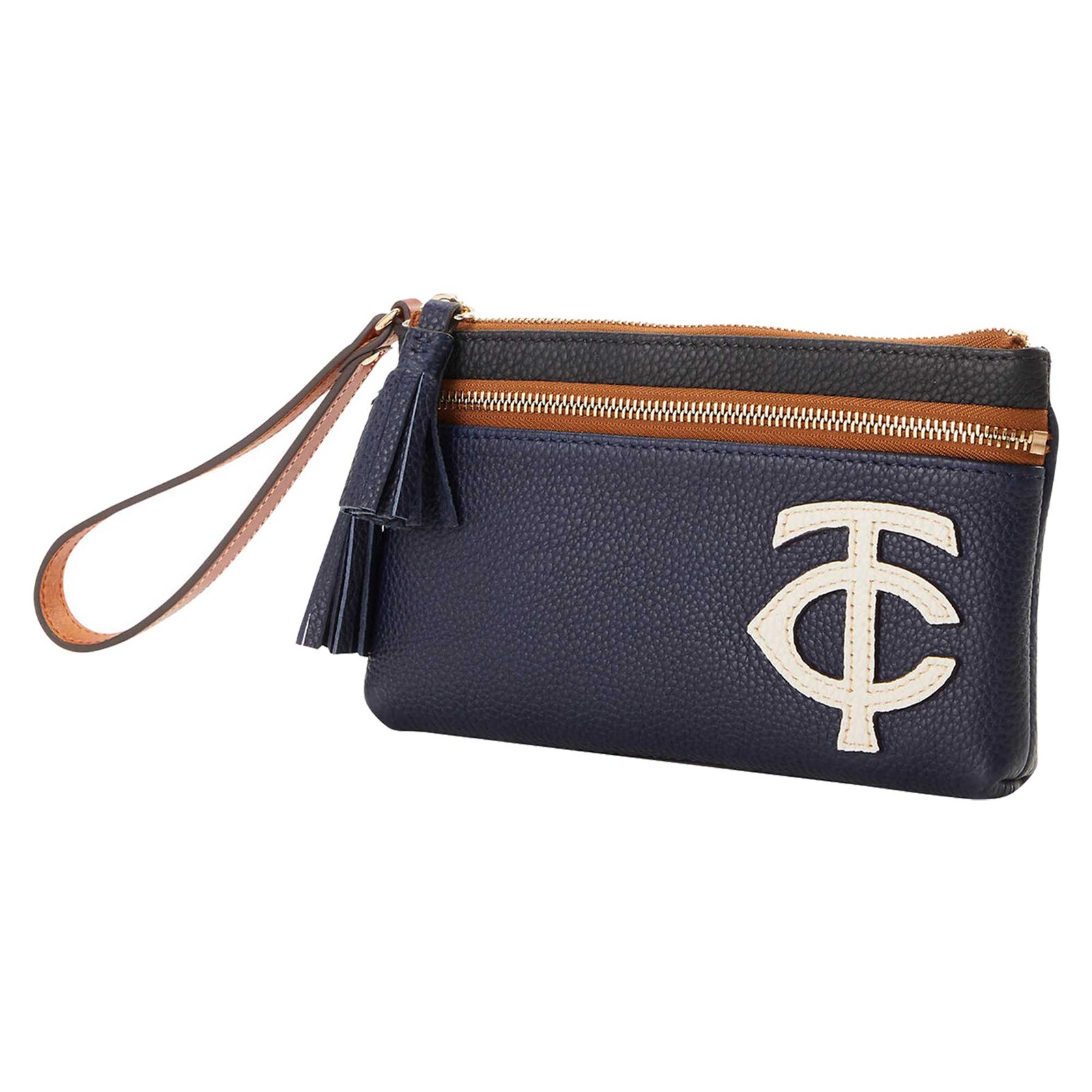 Minnesota Twins Dooney & Bourke 인필드 더블 지퍼 손목지갑