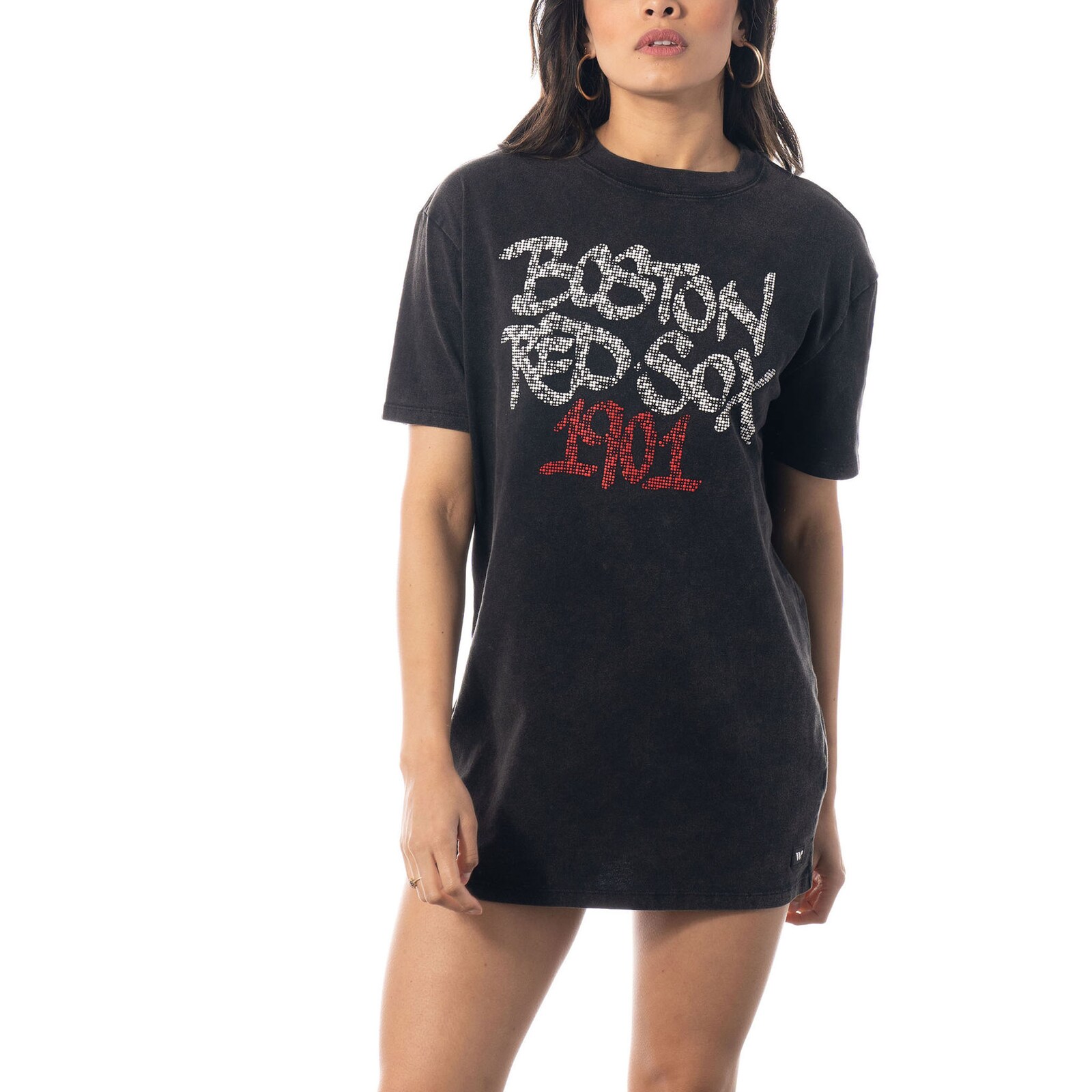 여성용 Boston Red Sox The Wild Collective 블랙 티셔츠 드레스 상세 이미지 5