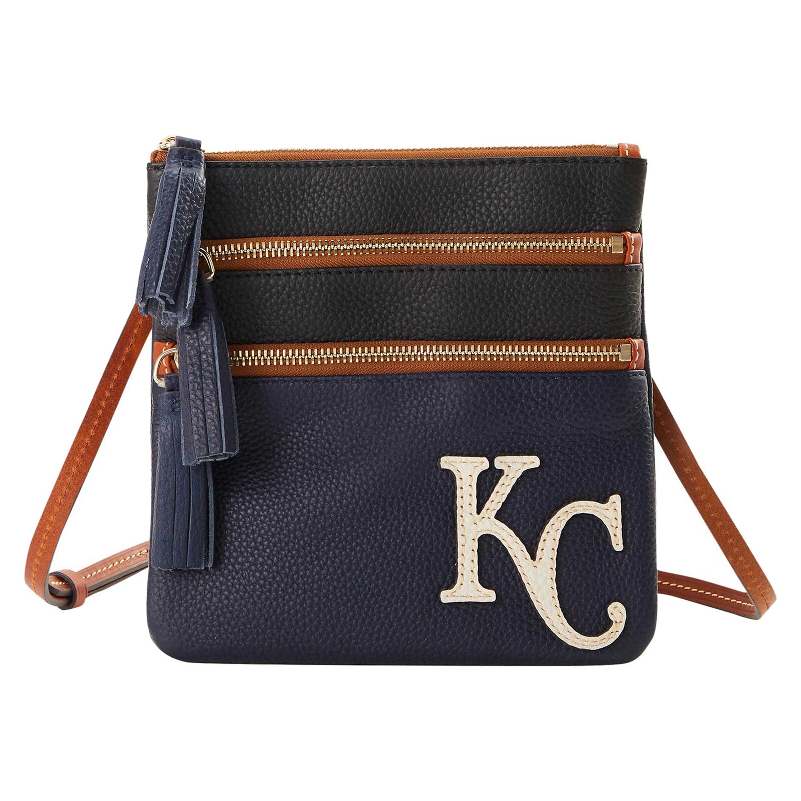 Kansas City Royals Dooney & Bourke Infield 트리플 지퍼 크로스백 상세 이미지 5