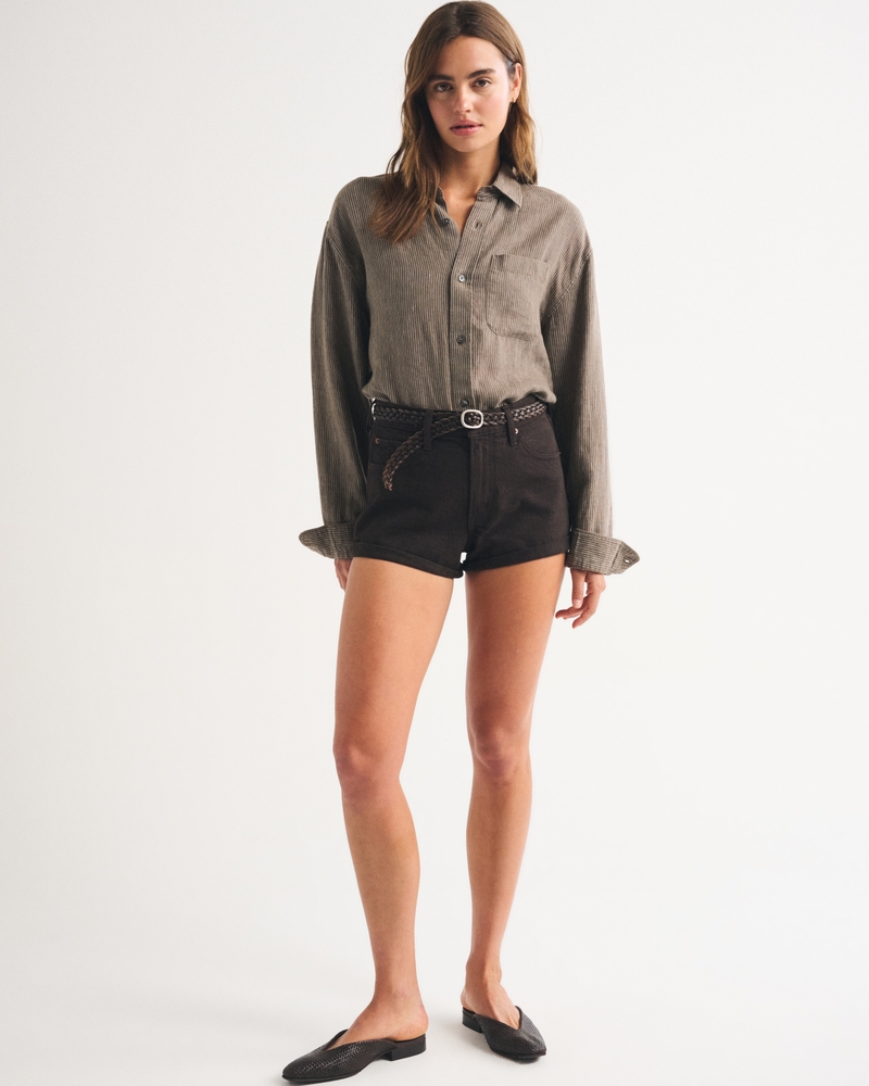 High Rise Denim Micro Short 상세 이미지 3