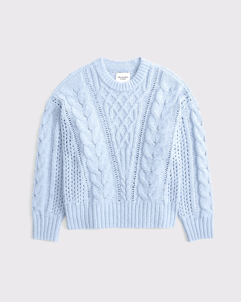 Textural Stitch Cable Crew Sweater 상세 이미지 6