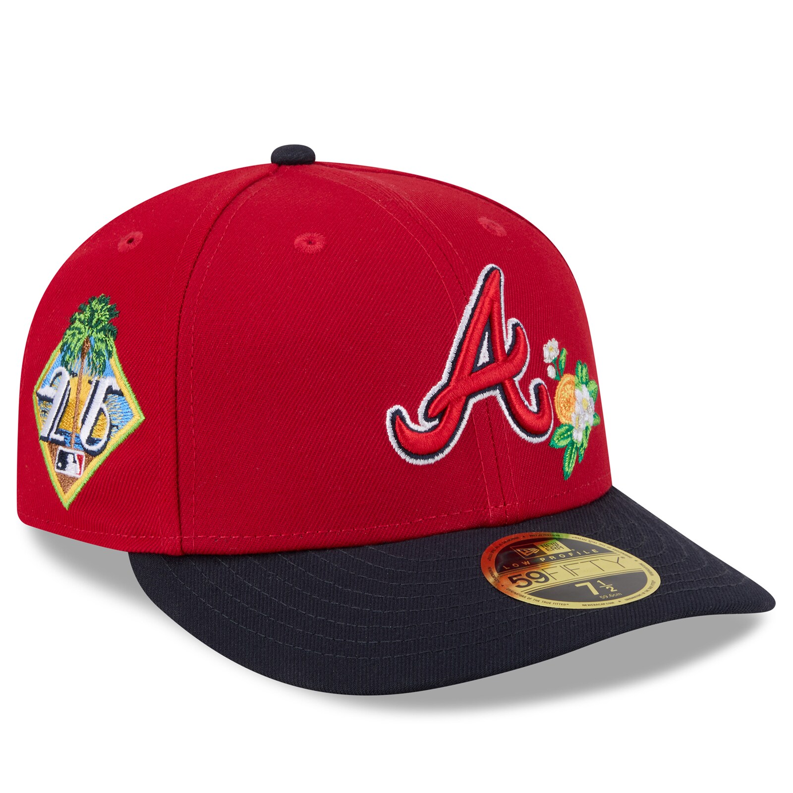 남성용 Atlanta Braves New Era 레드/네이비 2026 스프링 트레이닝 로우 프로파일 59FIFTY 피티드 모자 상세 이미지 2