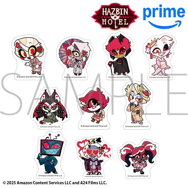 (Goods - Sticker) Hazbin Hotel 스티커 - Lucifer Morningstar (기모노) 치비 상세 이미지 4