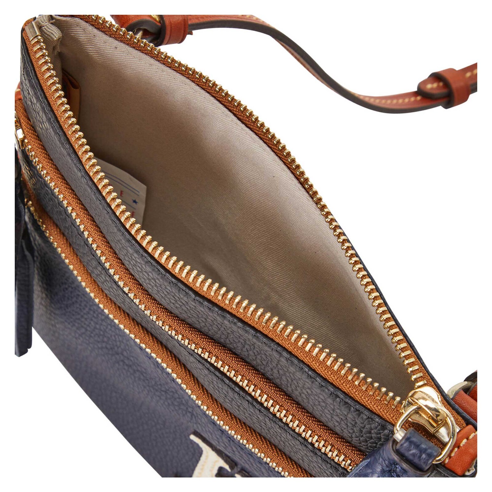 Kansas City Royals Dooney & Bourke Infield 트리플 지퍼 크로스백 상세 이미지 3