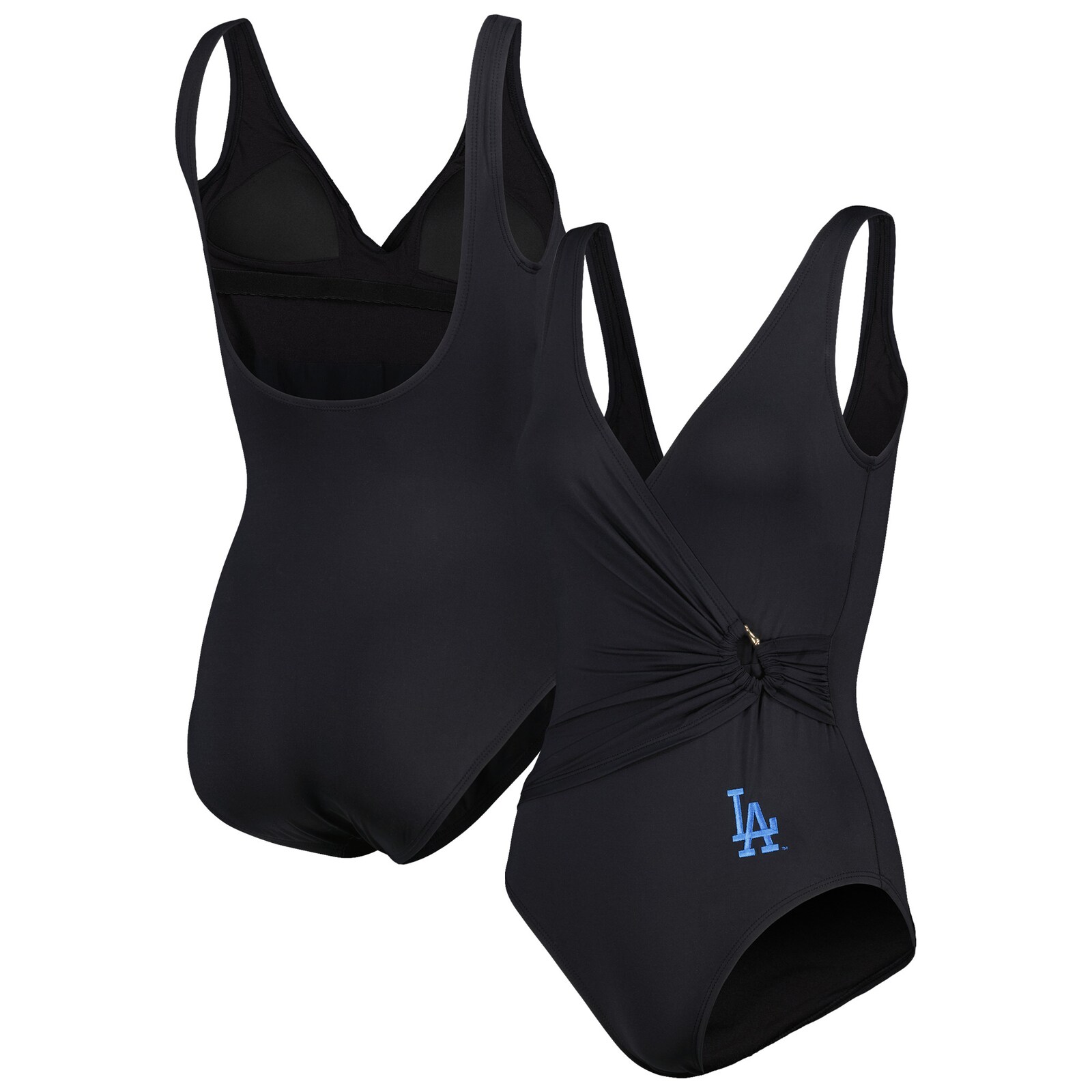 여성용 Los Angeles Dodgers Tommy Bahama 블랙 펄 클라라 원피스 수영복 상세 이미지 2
