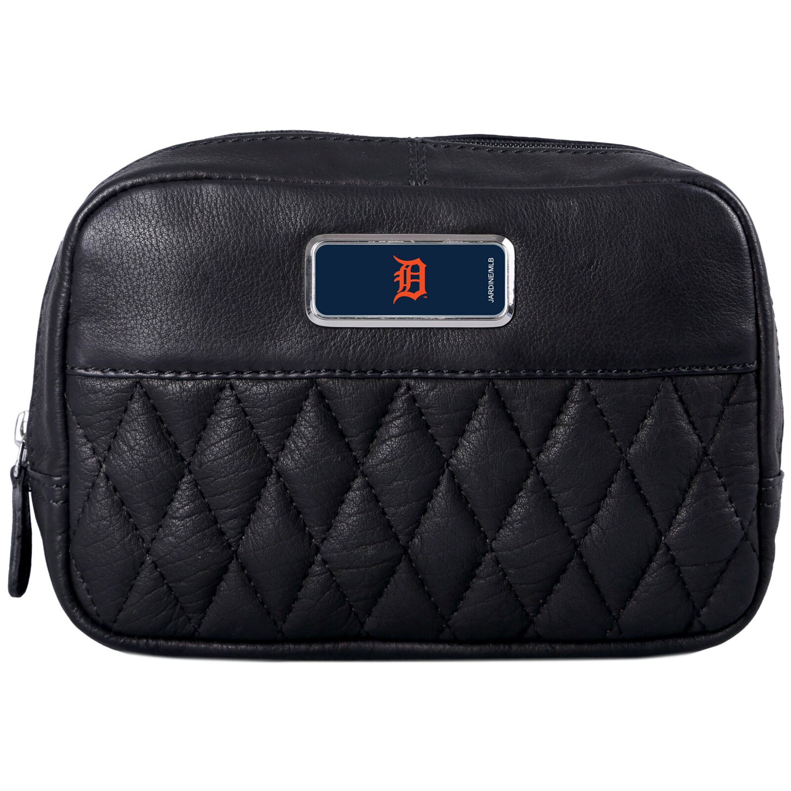 Detroit Tigers 블랙 컬러 로고 플레이트 Brea Canyon Zurich 가죽 크로스바디 백