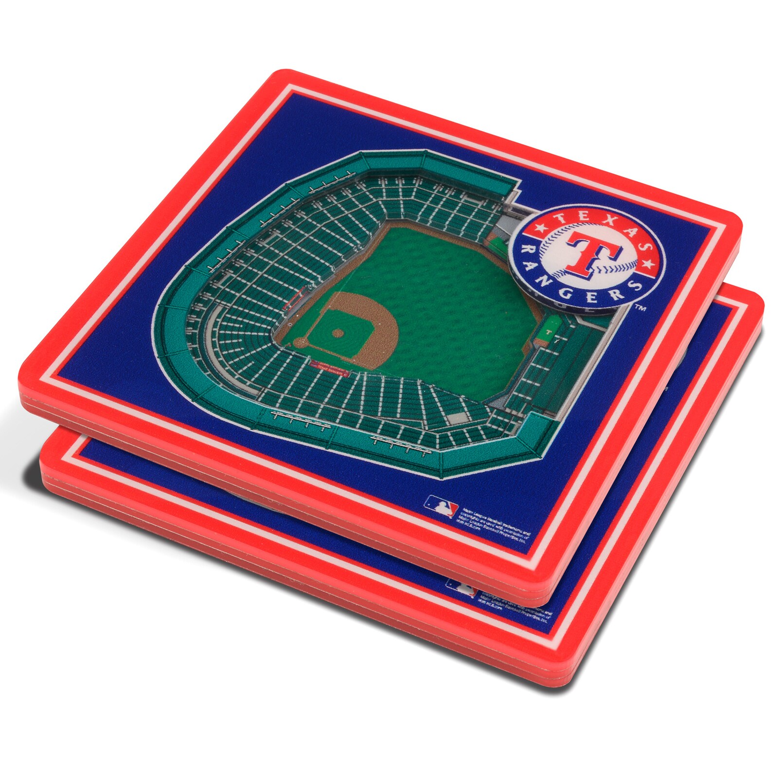 Texas Rangers IDNA 블루 3D 스타디움뷰 코스터